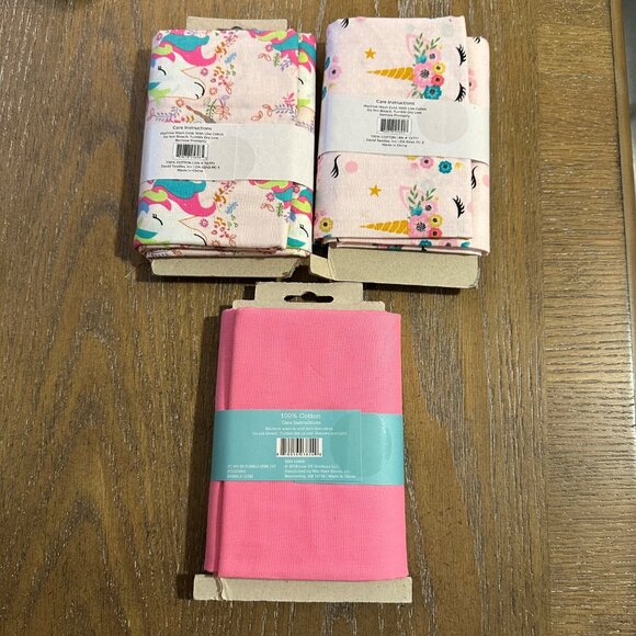 NEW Pink Unicorn Cotton Fabric 3yds - Picture 3 of 7